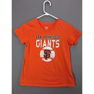 MLB Genuine Merchandise SF Giants T-Shirt Kids XL 14/16 Orange Good Baseball Tee
